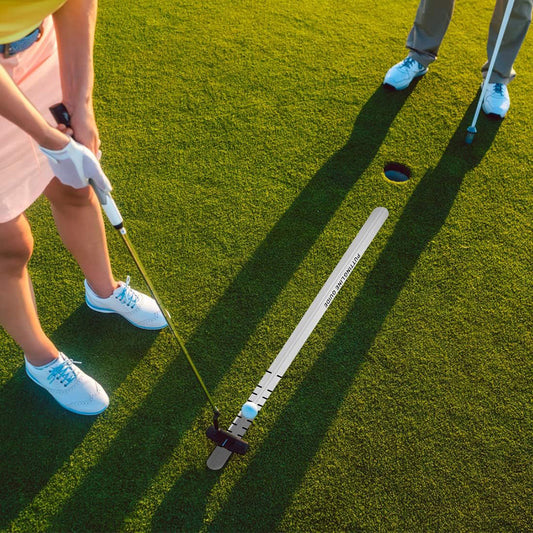 Aluminum Golf Putting Alignment Ruler | Stroke Correction Training Rail with Scale