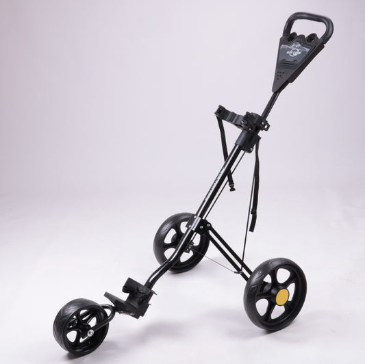 4-Wheel One-Click Foldable Golf Push Cart - Ultimate Stability & Convenience