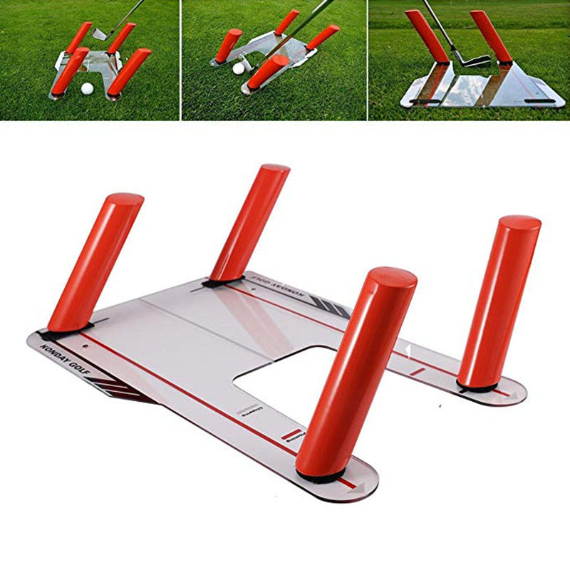 Golf Swing & Putting Trainer – Alignment & Obstacle Practice Mirror