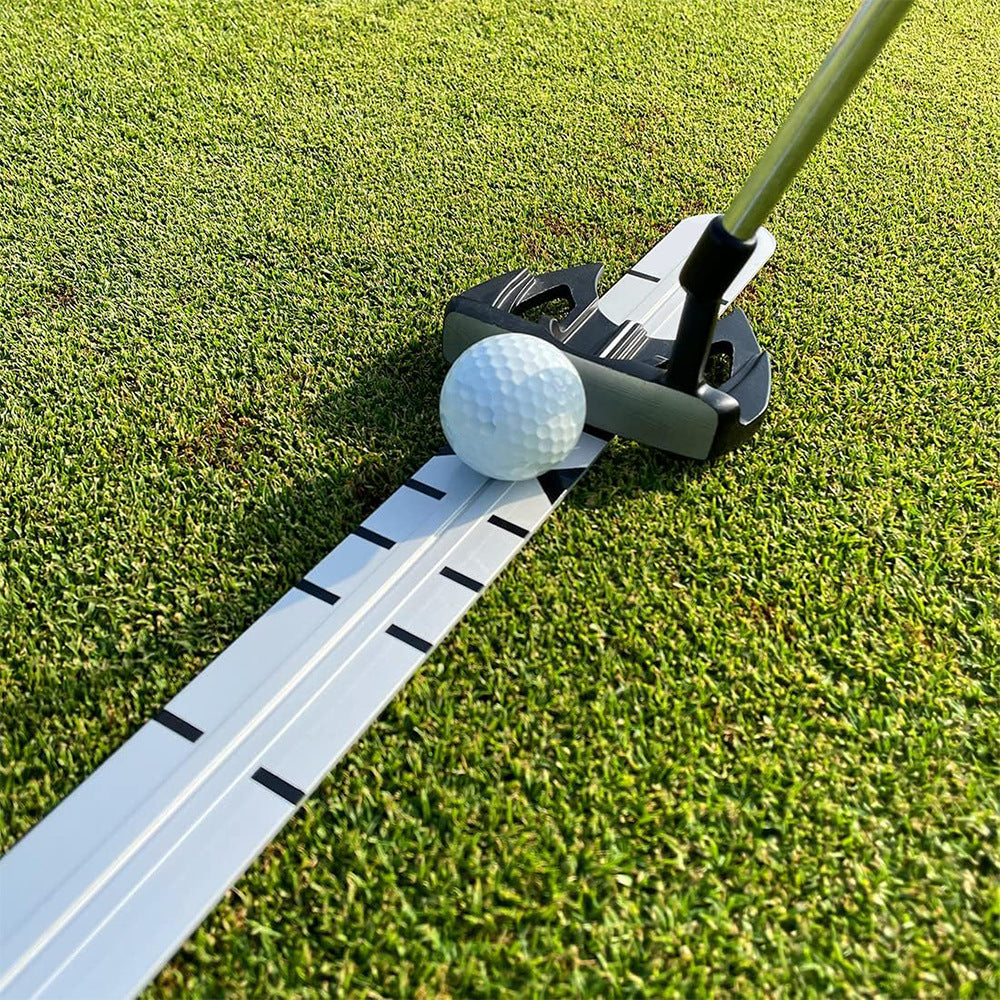 Aluminum Golf Putting Alignment Ruler | Stroke Correction Training Rail with Scale