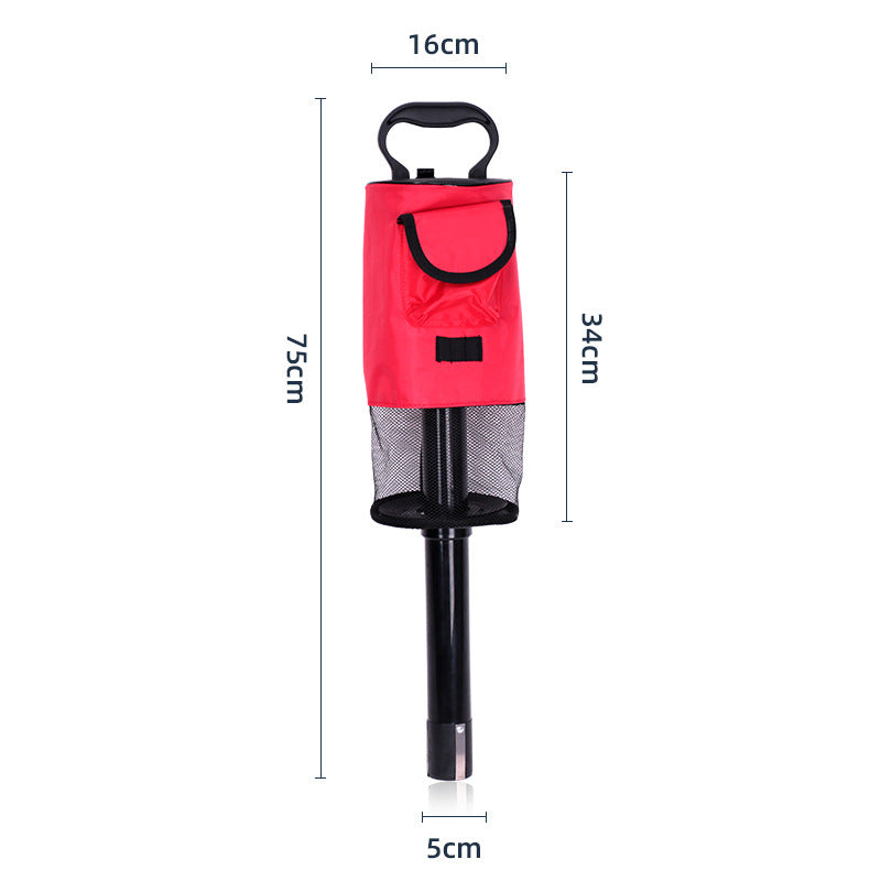 2-in-1 Golf Shag Bag with Detachable Tube Retriever - Max Capacity &amp; Back Relief