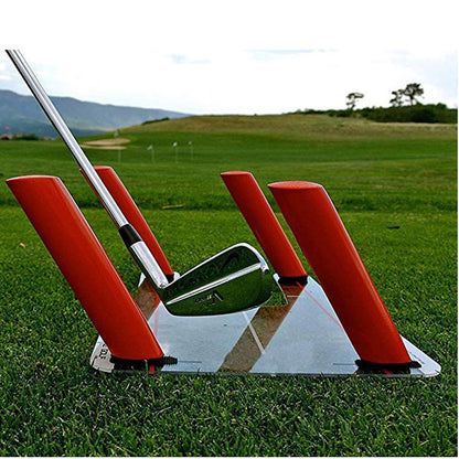 Golf Swing & Putting Trainer – Alignment & Obstacle Practice Mirror