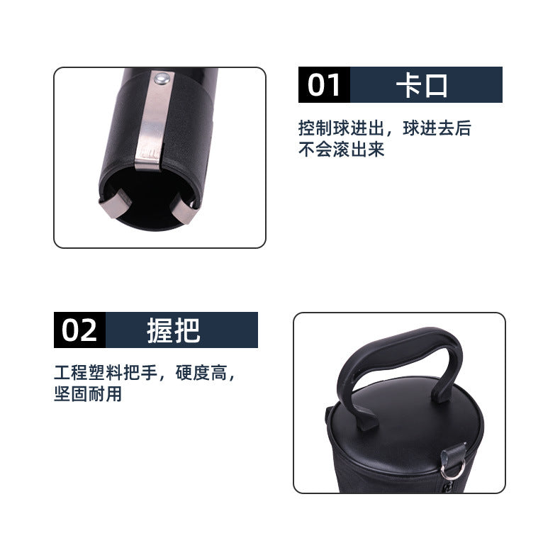2-in-1 Golf Shag Bag with Detachable Tube Retriever - Max Capacity &amp; Back Relief