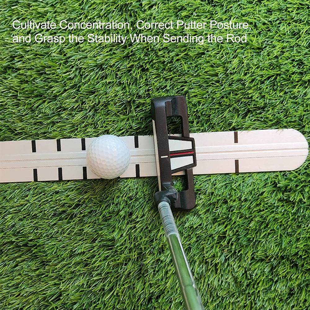 Aluminum Golf Putting Alignment Ruler | Stroke Correction Training Rail with Scale